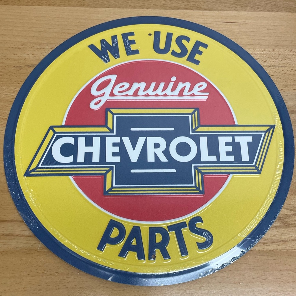 Chevrolet Parts 11.5” Metal Sign. Made in USA. Vintage Design Brand New Sign.